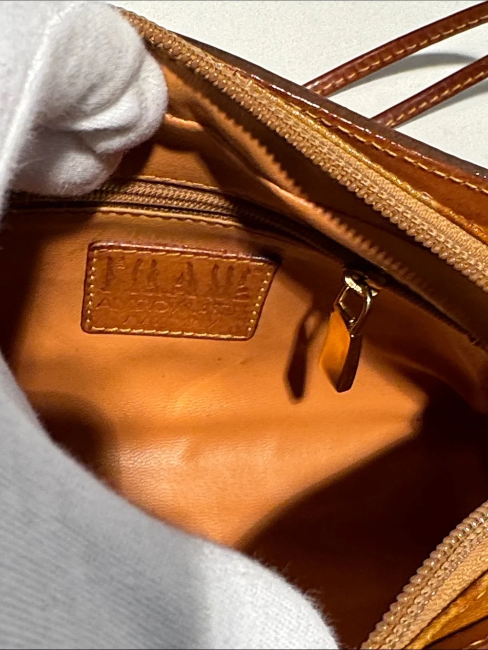 Alviero Martini Brown Map-Print Leather Messenger Bag
